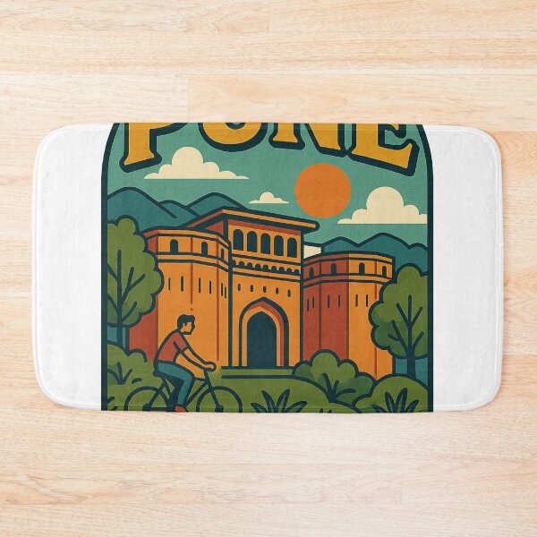 Item preview, Shaniwar Wada Fort and Biking Scene in Pune, India designed and sold by Aryabek.