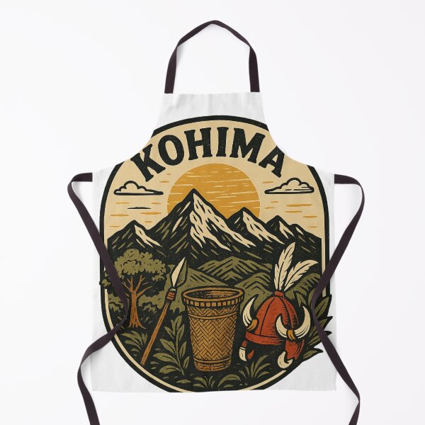Item preview, Tribal Warrior and Village Gate at Sunset, Kohima designed and sold by Aryabek.