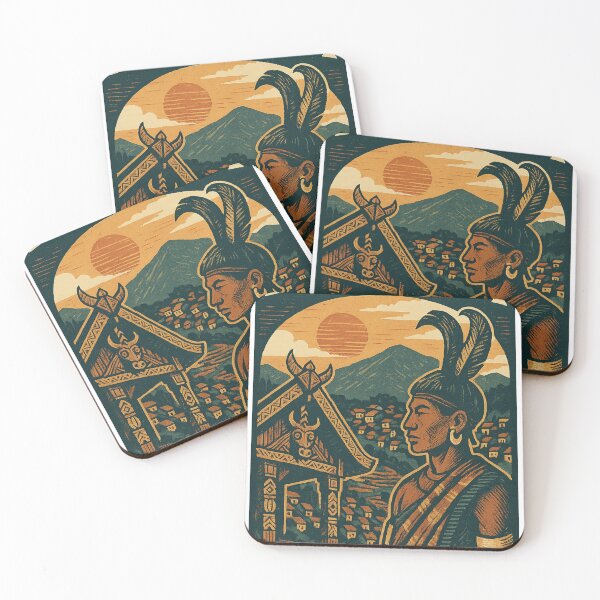 Item preview, Kohima Landscape with Naga Hat, Basket, and Mountains designed and sold by Aryabek.
