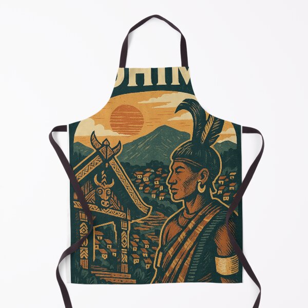 Item preview, Kohima Landscape with Naga Hat, Basket, and Mountains designed and sold by Aryabek.