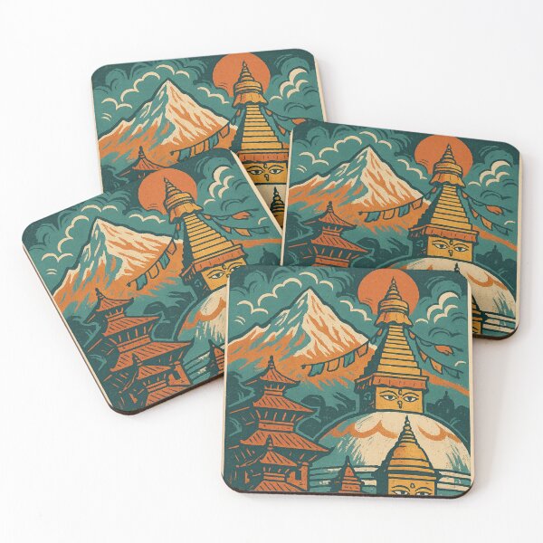 Item preview, Boudhanath Stupa and Himalayas in Kathmandu Valley designed and sold by Aryabek.