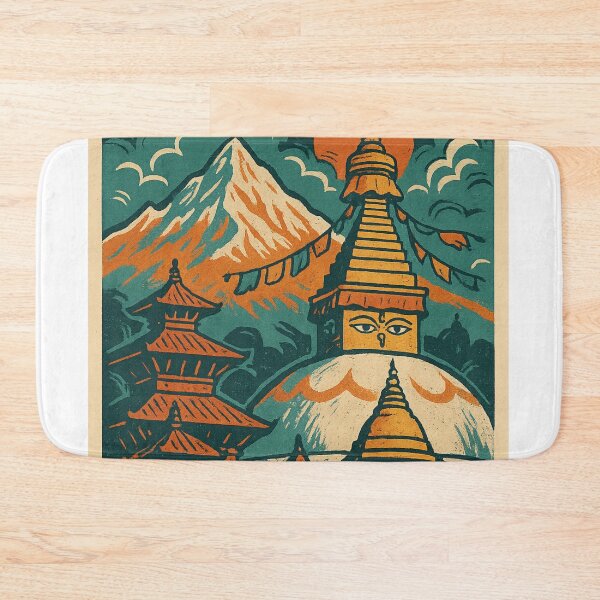 Item preview, Boudhanath Stupa and Himalayas in Kathmandu Valley designed and sold by Aryabek.