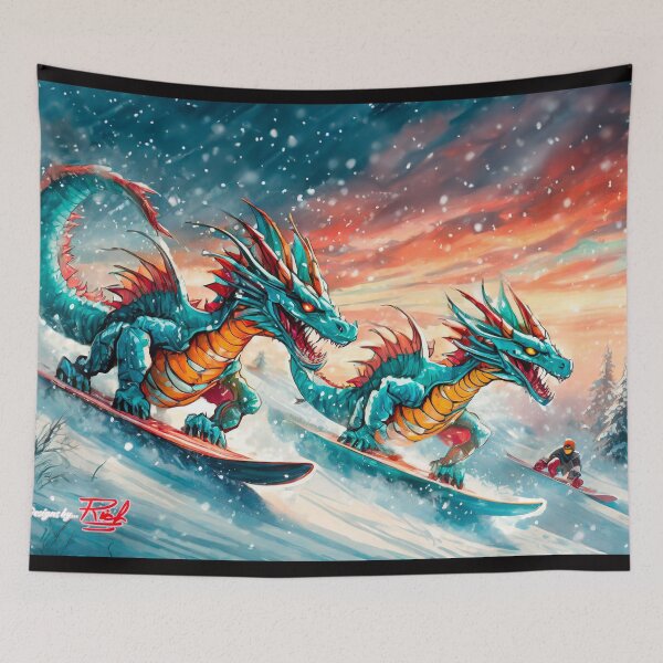 Item preview, Dragons on Snowboards Designs by Rich AMeN Gill designed and sold by RichAMeNGill.