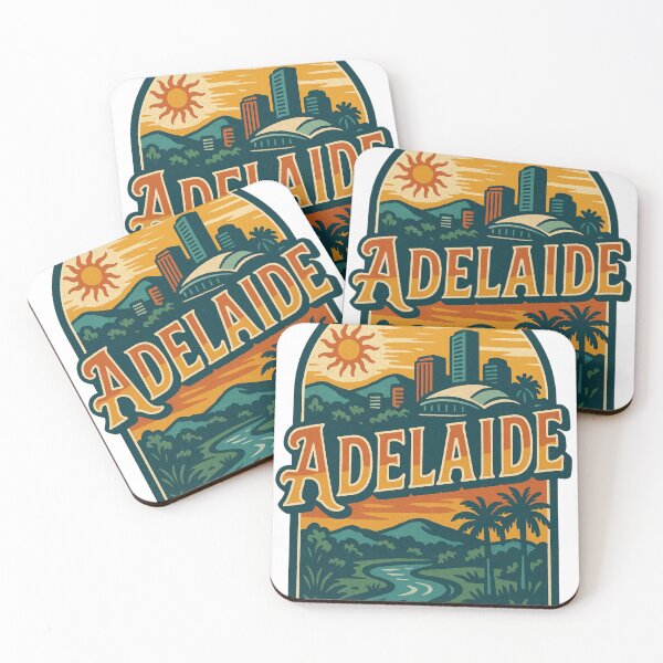 Item preview, Adelaide Skyline and Hills at Sunset, South Australia designed and sold by Aryabek.