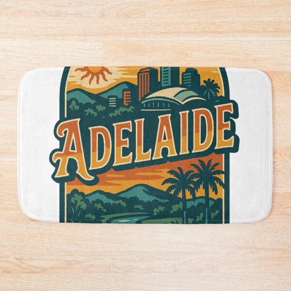 Item preview, Adelaide Skyline and Hills at Sunset, South Australia designed and sold by Aryabek.