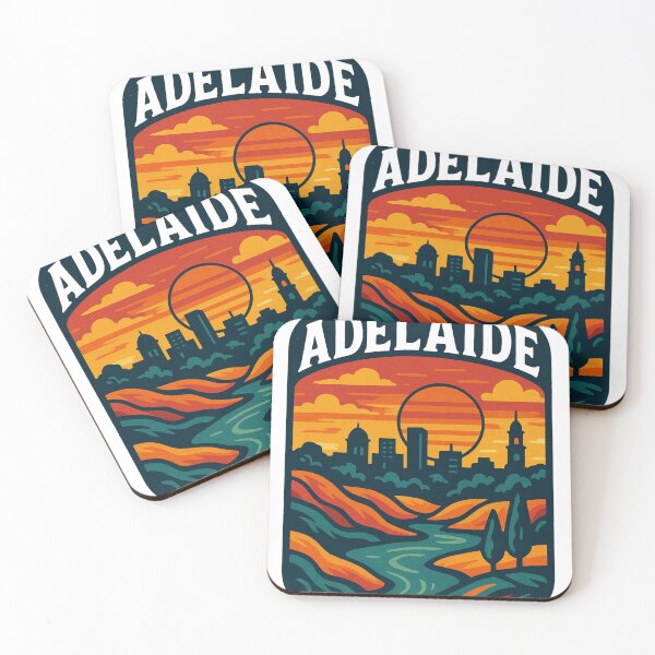 Item preview, Adelaide Hills and Cityscape with Palms and River designed and sold by Aryabek.