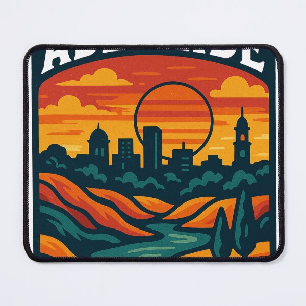 Item preview, Adelaide Hills and Cityscape with Palms and River designed and sold by Aryabek.