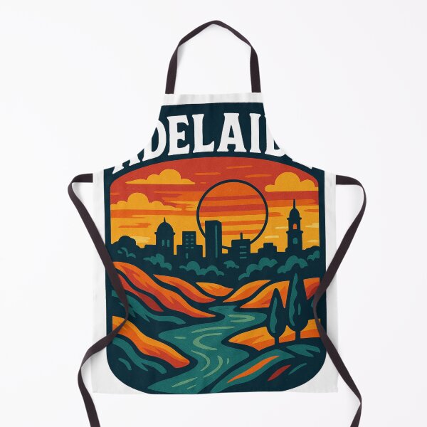Item preview, Adelaide Hills and Cityscape with Palms and River designed and sold by Aryabek.