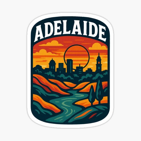Item preview, Adelaide Hills and Cityscape with Palms and River designed and sold by Aryabek.