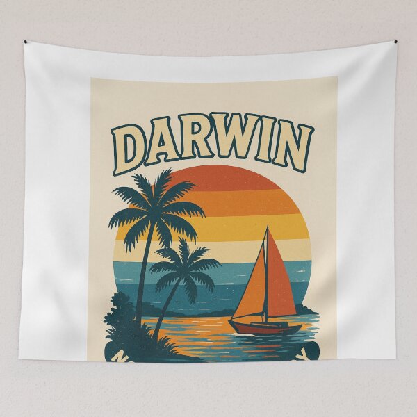Item preview, Sailboat and Sunset on the Coastline of Darwin, Northern Territory designed and sold by Aryabek.
