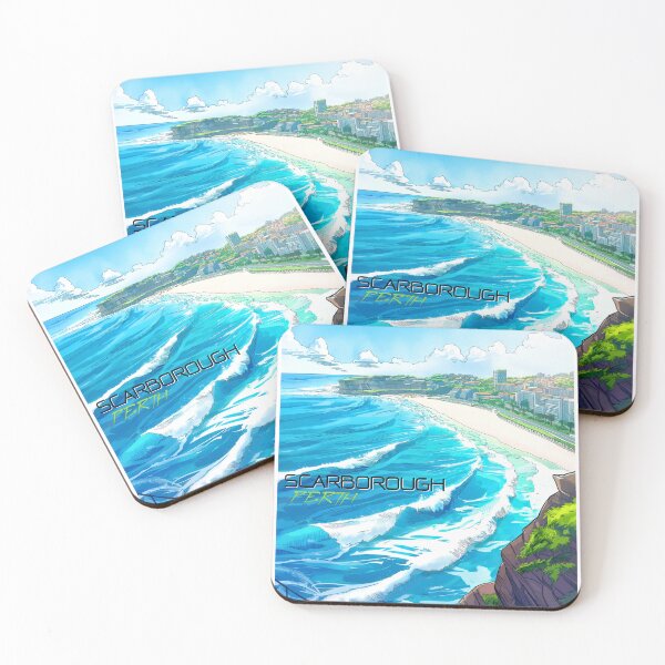 Item preview, Scarborough Beach Surf Poster • Perth Western Australia • Indian Ocean Coastal Art designed and sold by HELEKAICo.