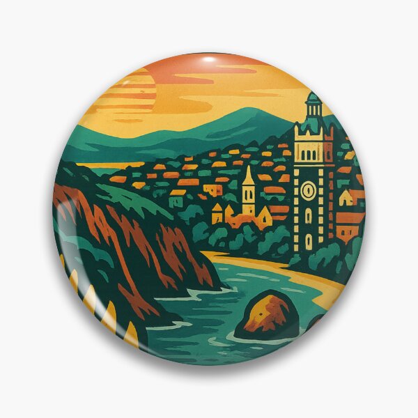 Item preview, Dunedin Coastline with Albatross and Lighthouse at Sunset designed and sold by Aryabek.