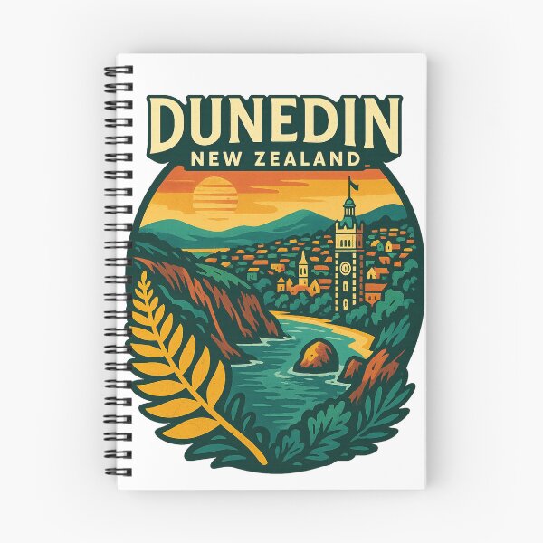 Item preview, Dunedin Coastline with Albatross and Lighthouse at Sunset designed and sold by Aryabek.