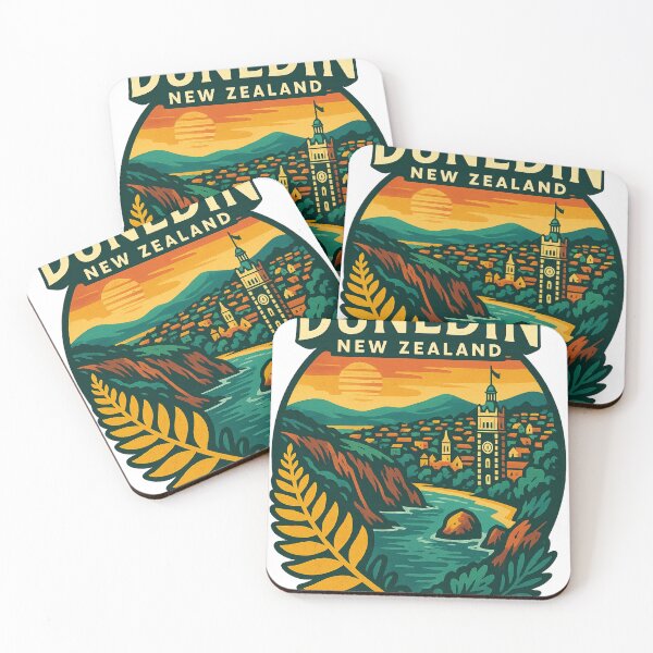 Item preview, Dunedin Coastline with Albatross and Lighthouse at Sunset designed and sold by Aryabek.