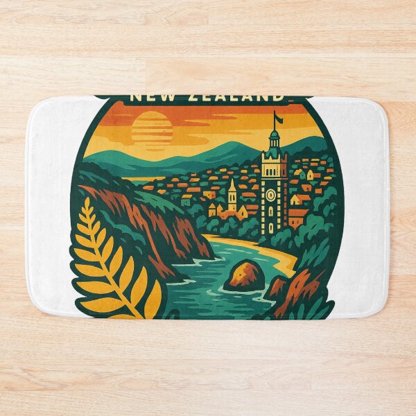 Item preview, Dunedin Coastline with Albatross and Lighthouse at Sunset designed and sold by Aryabek.