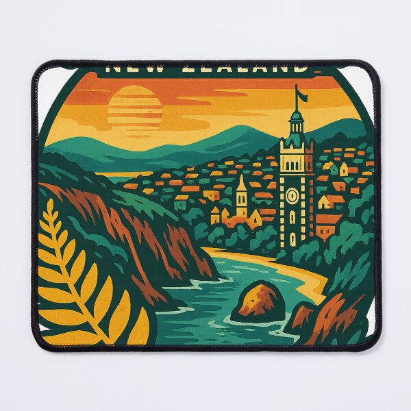 Item preview, Dunedin Coastline with Albatross and Lighthouse at Sunset designed and sold by Aryabek.