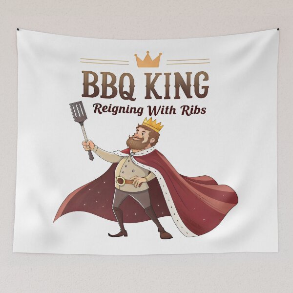 Item preview, bbq king reigning with ribs designed and sold by GogoGrove.