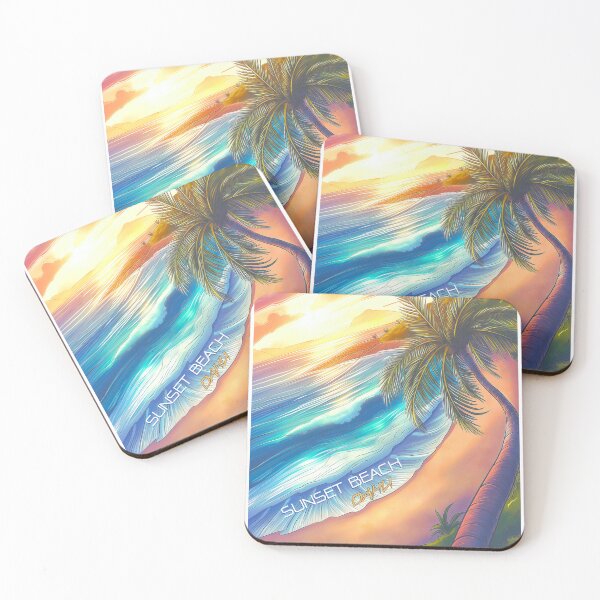 Item preview, Sunset Beach Surf Poster • North Shore Oahu • Oahu Triple Crown Surf Art designed and sold by HELEKAICo.