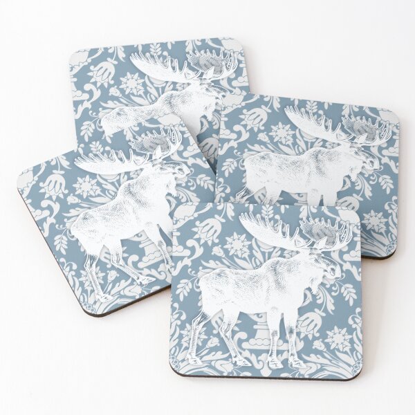 Item preview, Sabrina Farmer Art - Blue Toile Moose Light - Wildlife for Home  designed and sold by sabrinart42.