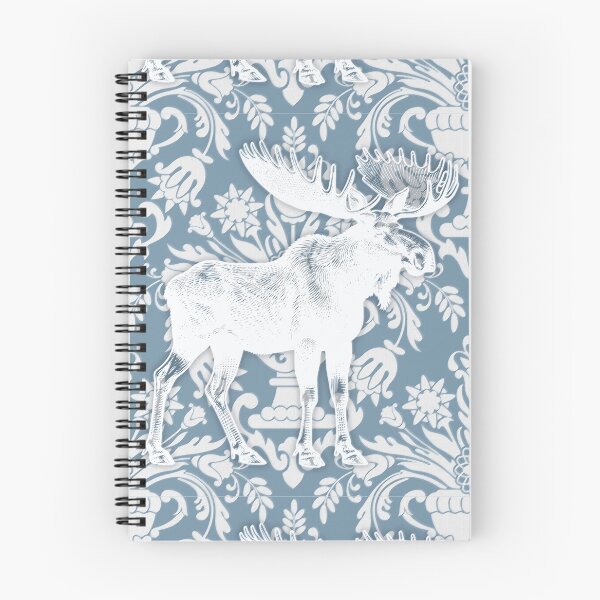 Item preview, Sabrina Farmer Art - Blue Toile Moose Light - Wildlife for Home  designed and sold by sabrinart42.