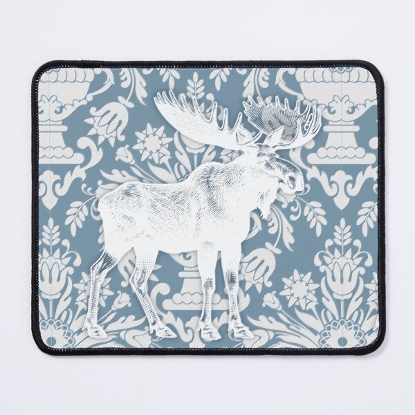 Item preview, Sabrina Farmer Art - Blue Toile Moose Light - Wildlife for Home  designed and sold by sabrinart42.