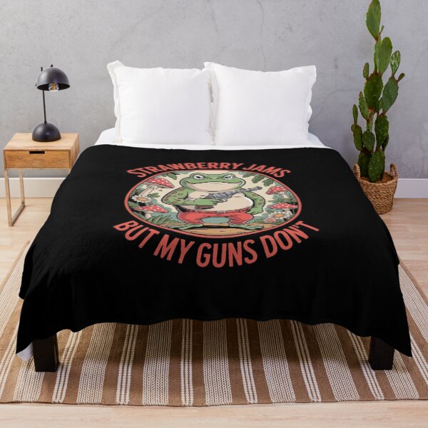 Item preview, Funny Armed Frog Design - Strawberry Jams But My Guns Don’t designed and sold by love3617.