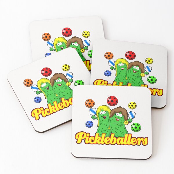 Item preview, Pickleballers Logo. Cartoon Women Pickleball Players.  designed and sold by Uncle Steve The Cartoonguy's Pickleball Madness..