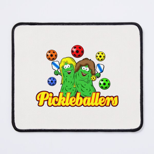 Item preview, Pickleballers Logo. Cartoon Women Pickleball Players.  designed and sold by Uncle Steve The Cartoonguy's Pickleball Madness..