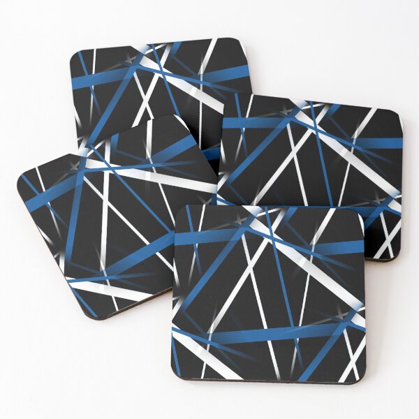 Item preview, Seamless Abstract  Blue and White Lines On Black Pattern designed and sold by taiche.