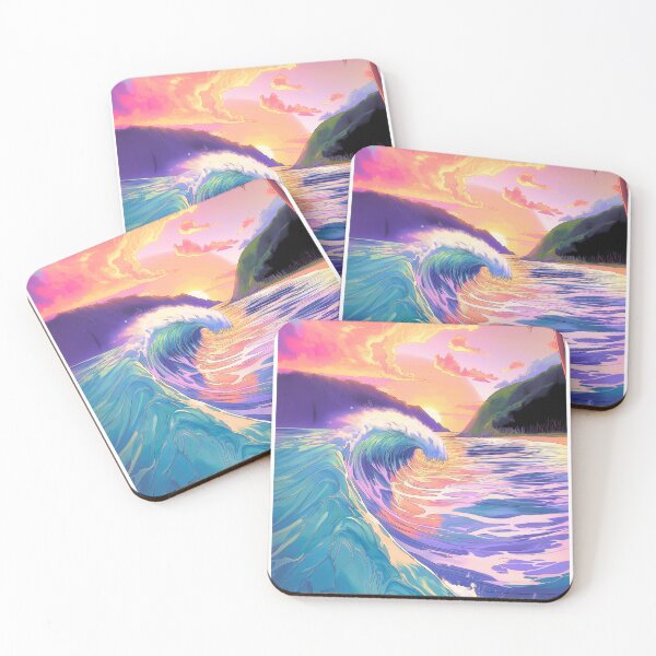 Item preview, Teahupo’o Surf Poster • Tahiti, French Polynesia • Legendary Heavy Reef-Break Art designed and sold by HELEKAICo.