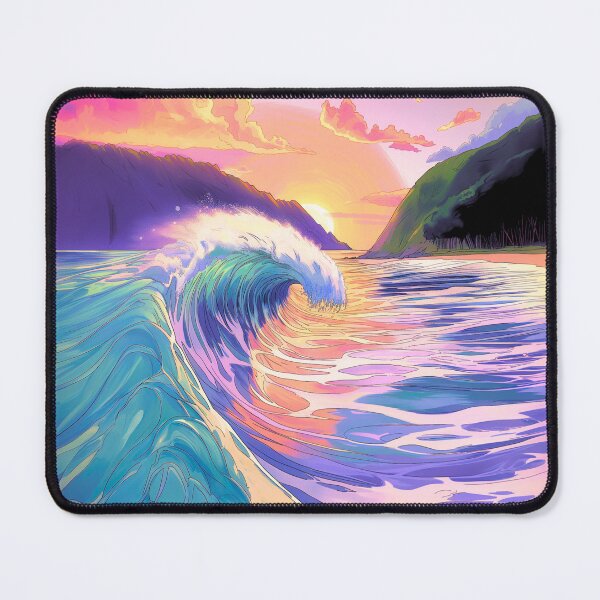 Item preview, Teahupo’o Surf Poster • Tahiti, French Polynesia • Legendary Heavy Reef-Break Art designed and sold by HELEKAICo.