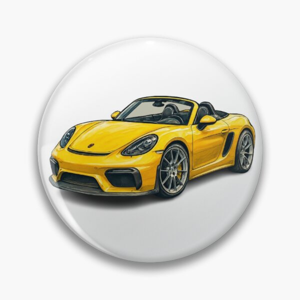 Item preview, Porsche 718 Spyder – Realistic Cartoon Style Convertible Sports Car Art designed and sold by MuscleCarTs.
