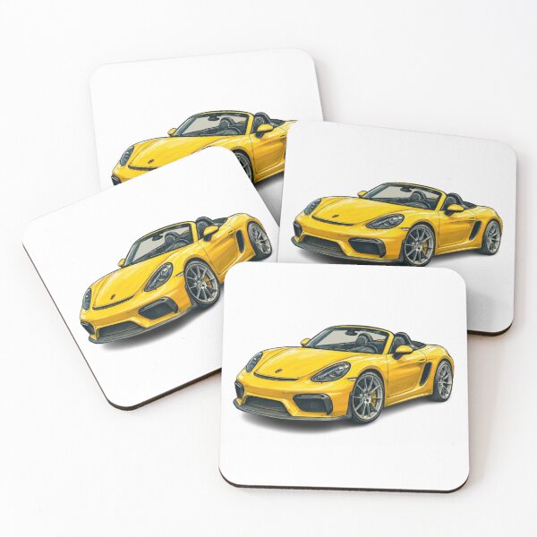 Item preview, Porsche 718 Spyder – Realistic Cartoon Style Convertible Sports Car Art designed and sold by MuscleCarTs.