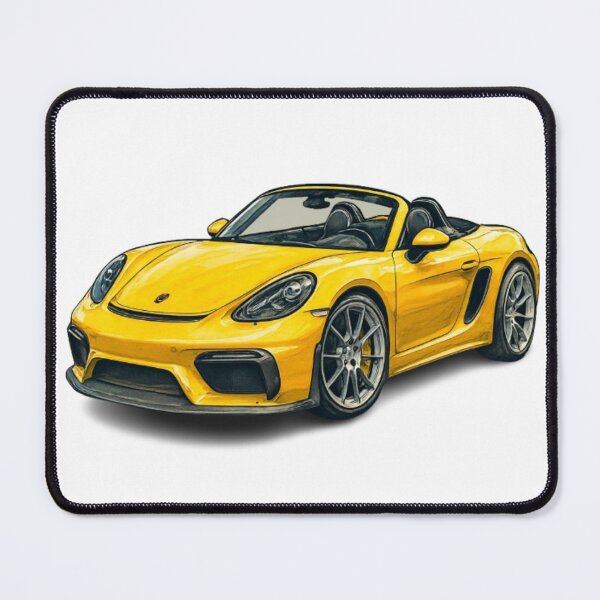 Item preview, Porsche 718 Spyder – Realistic Cartoon Style Convertible Sports Car Art designed and sold by MuscleCarTs.