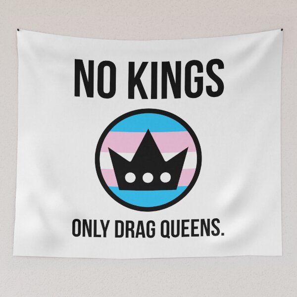 Aperçu de l'œuvre Pas de rois, seulement des drag queens créée et vendue par Rachel the Artist .