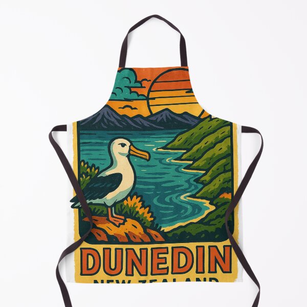 Item preview, Dunedin Cityscape with Historic Tower and Sunset Hills designed and sold by Aryabek.