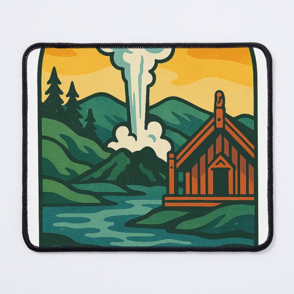 Item preview, Rotorua Geothermal Geyser and Māori Meeting House designed and sold by Aryabek.