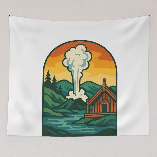 Item preview, Rotorua Geothermal Geyser and Māori Meeting House designed and sold by Aryabek.