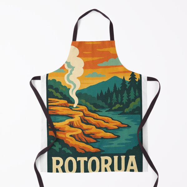 Item preview, Rotorua Geothermal Terraces and Steam at Sunset designed and sold by Aryabek.