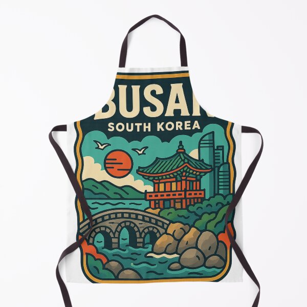 Item preview, Busan Coastal Temple and Skyline with Sunset designed and sold by Aryabek.
