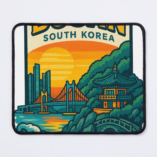 Item preview, Gwangan Bridge and Coastal Temple in Busan, South Korea designed and sold by Aryabek.