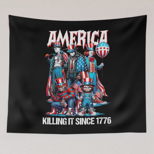 Item preview, Horror AMERICA Killing It Since 1776 Funny 4th Of July USA Men Women designed and sold by Har-vee.