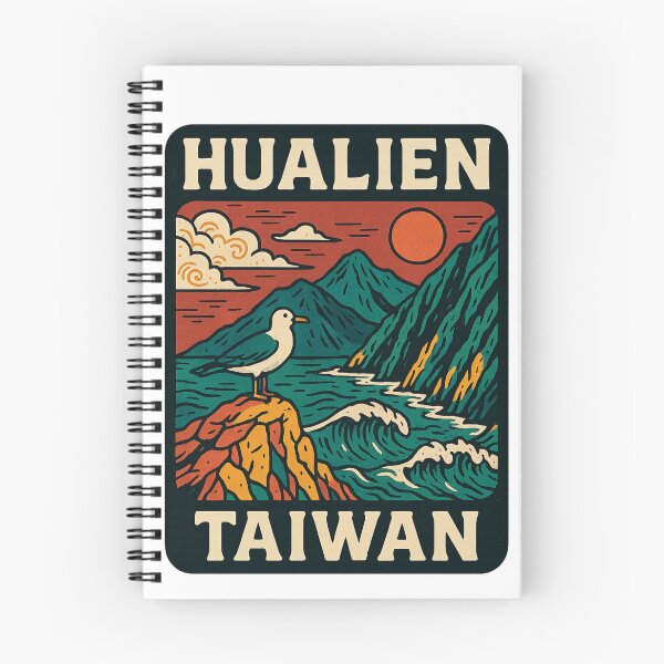 Item preview, Hualien Sunset Over Mountains and Ocean River Valley designed and sold by Aryabek.