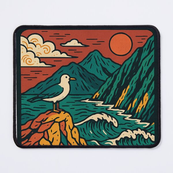 Item preview, Hualien Sunset Over Mountains and Ocean River Valley designed and sold by Aryabek.