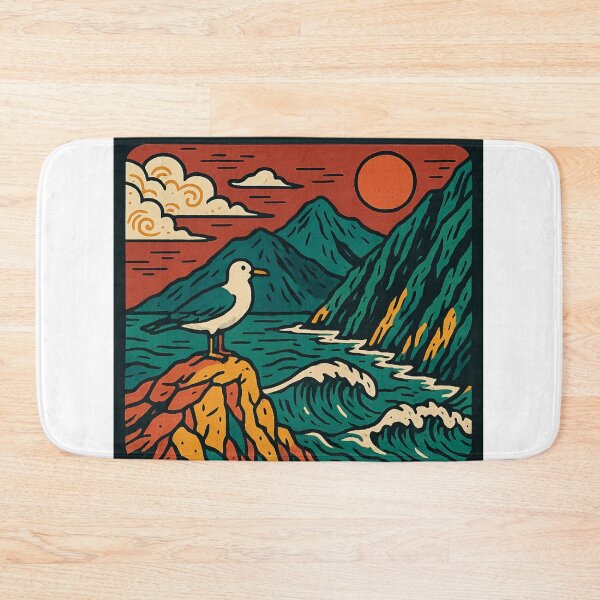 Item preview, Hualien Sunset Over Mountains and Ocean River Valley designed and sold by Aryabek.