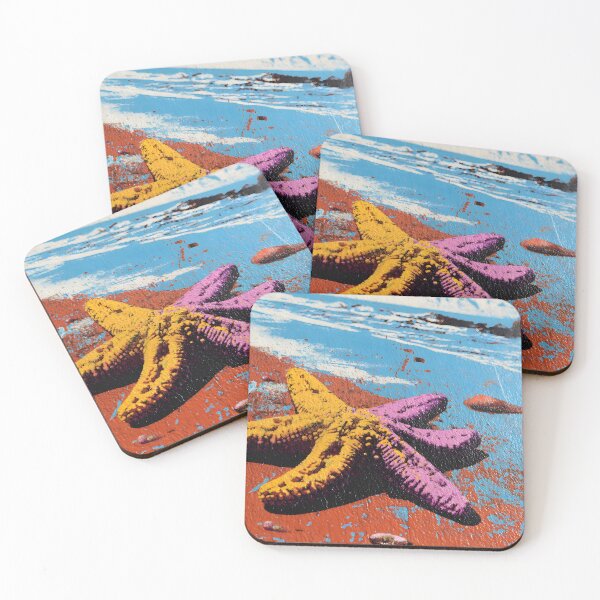 Item preview, Pop Art starfish beach print designed and sold by dcrc.