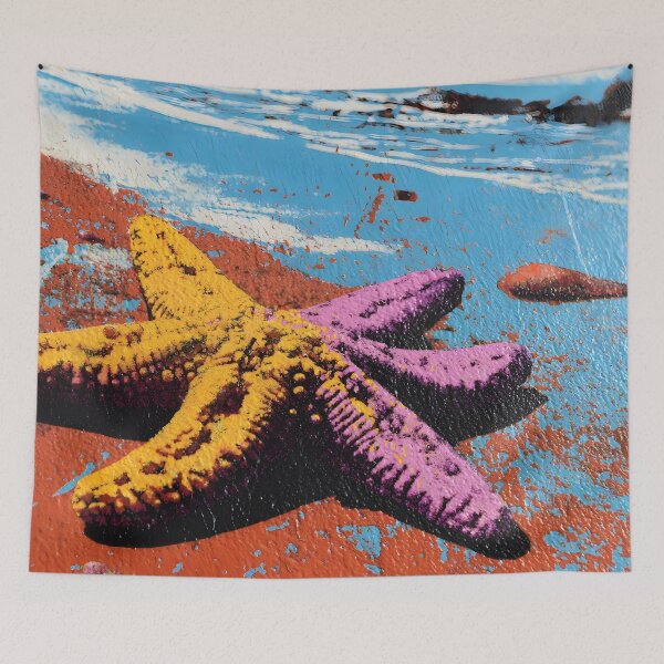 Item preview, Pop Art starfish beach print designed and sold by dcrc.