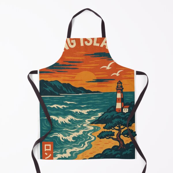 Item preview, Long Island Sunset Coastline with Lighthouse, New York designed and sold by Aryabek.