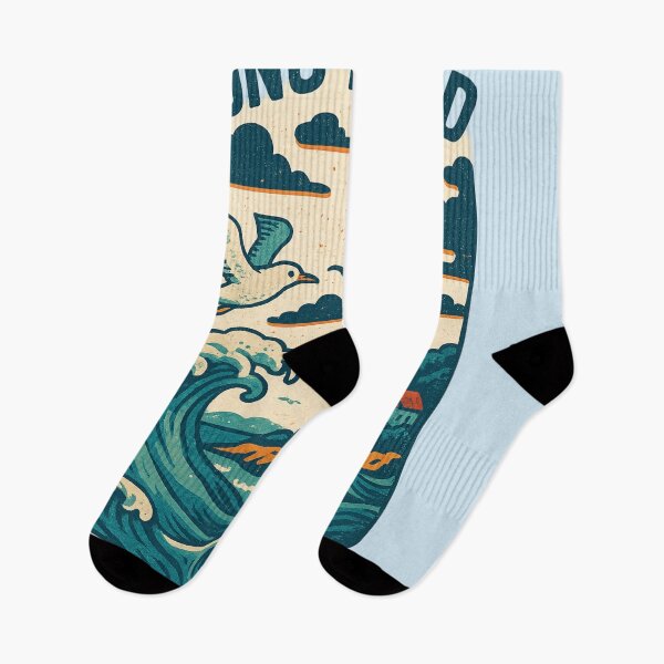 Item preview, Montauk Lighthouse and Ocean Wave at Sunset, Long Island designed and sold by Aryabek.