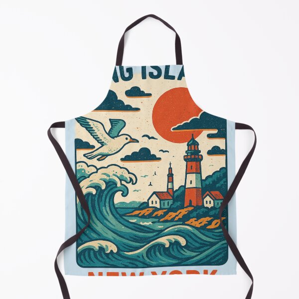 Item preview, Montauk Lighthouse and Ocean Wave at Sunset, Long Island designed and sold by Aryabek.